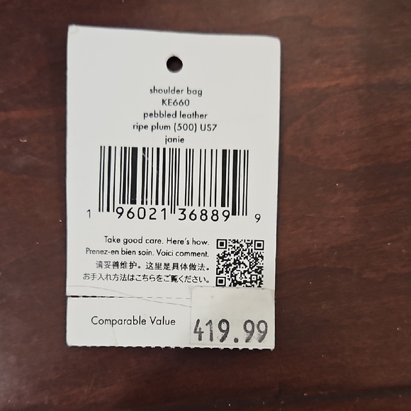 Kate Spade Janie Purple Leather Shoulder Bag - Picture 10 of 10